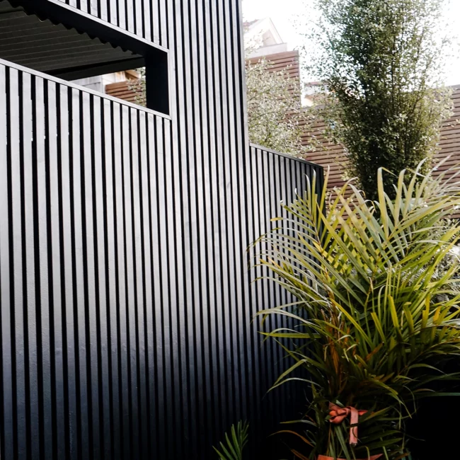 black timber cladding on house