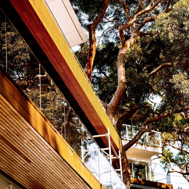 View of Balcony with Timber Cladding